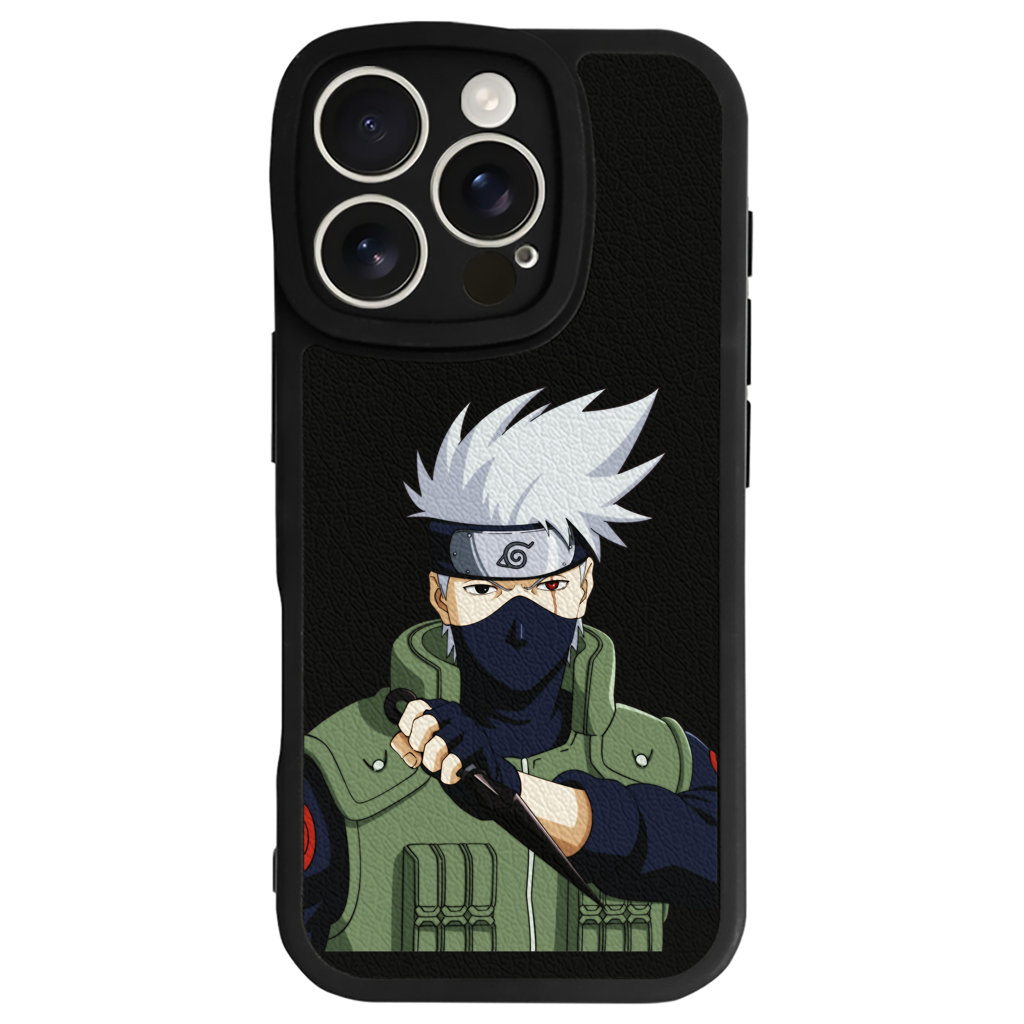 （画像用） NARUTO -ナルト- はたけ カカシ Hatake Kakashi 【iPhone 16シリーズ対応】シリコンスマホケース（レザー調） 材質：シリコン